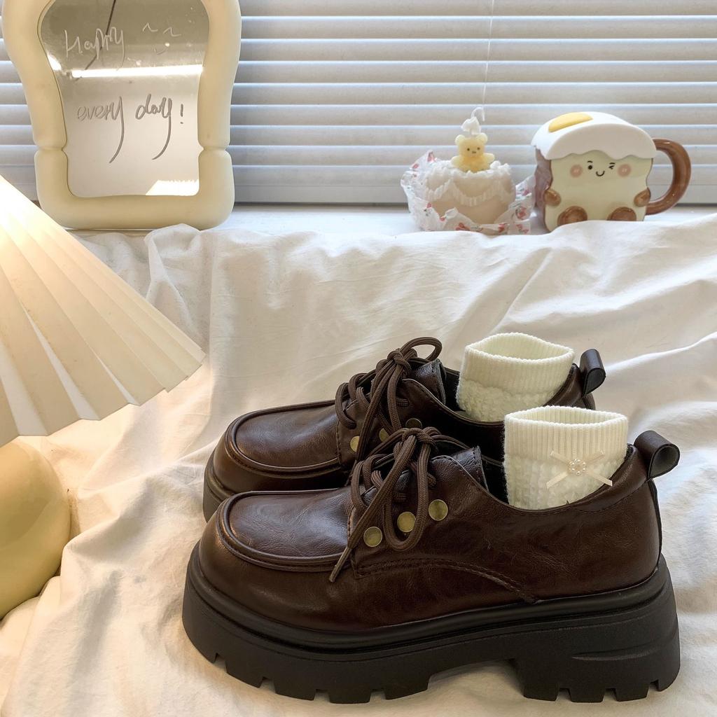 Women's Loafers Shoes Platform Round Toe Ladies Pumps Vacation Footwear Spring Korean Style Wholesale Stylish Luxury Brand 39