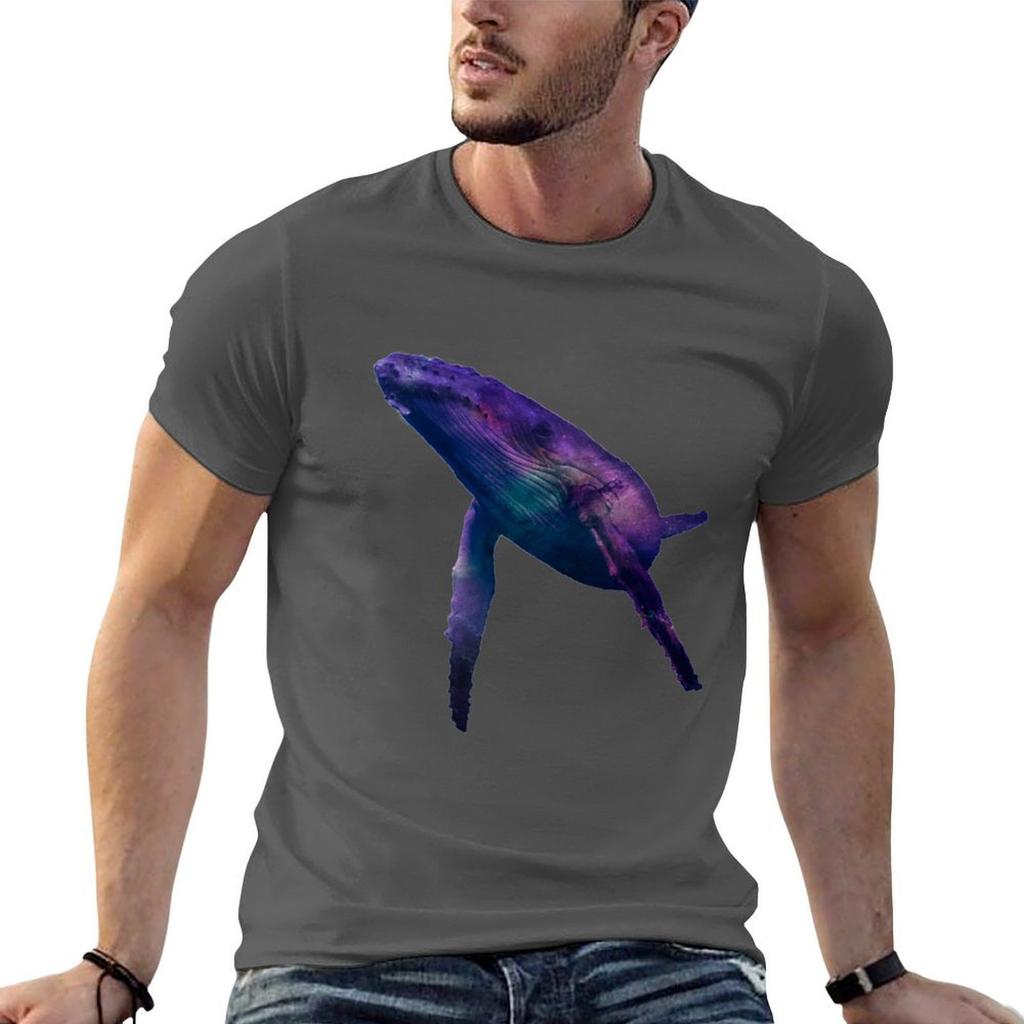 Space Whale TShirt Summer Print Short Sleeve Tee