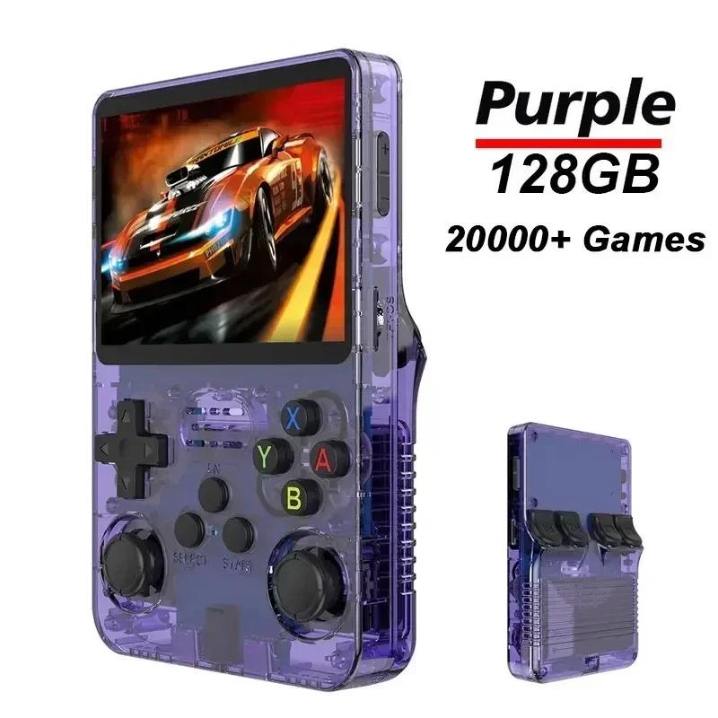 R36S Handheld-Spielekonsole, 3,5-Zoll-IPS-Bildschirm, 128 GB, 20.000 klassische Retro-Spielekonsolen, Linux-System, tragbarer Taschen-Videospiel-Player