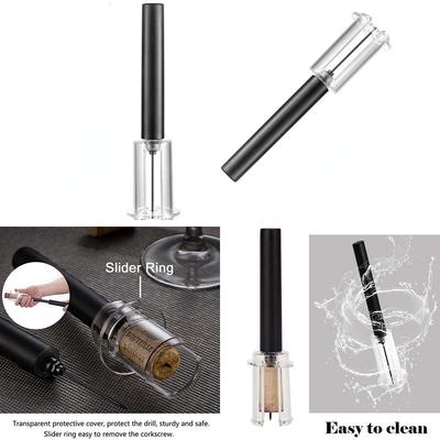1PC Bottle Wing Corkscrew Cork Remover Air Pump Wine Opener One Size Fits All All