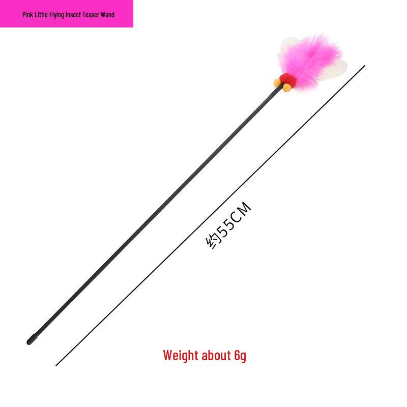 Pet Supplies Feather Bell Fairy Teaser Wand Collection - Interactive Cat Toys