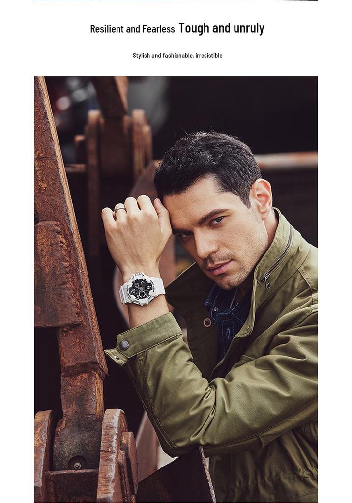 OFNS Men's Multifunctional Trendy Electronic Watch with Timer & Stopwatch