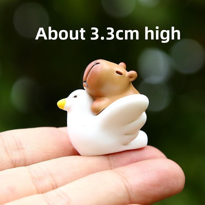 Capybara Toy Mini Figurine Resin Creative Relaxing Desktop Decor For Kids