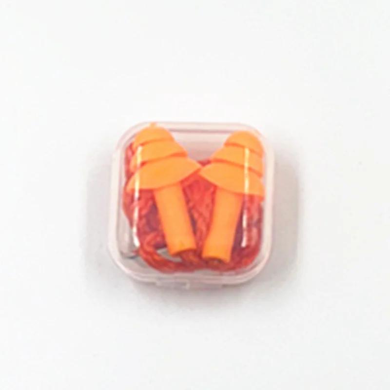 1pc Soft Earplug Noise Reduction Silicone Ear Plugs for Swimming Water Sports Earplugs Ear Shield with Neck Strap Rope Anti-lost