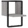 Wall Shelf with Bar Gray Sonoma 20 x 25 x 30 cm