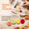 40pcs Creative Mango Buttons 2 Holes Orange Buttons Mini Colored Fruits Buttons  Clothes Accessories