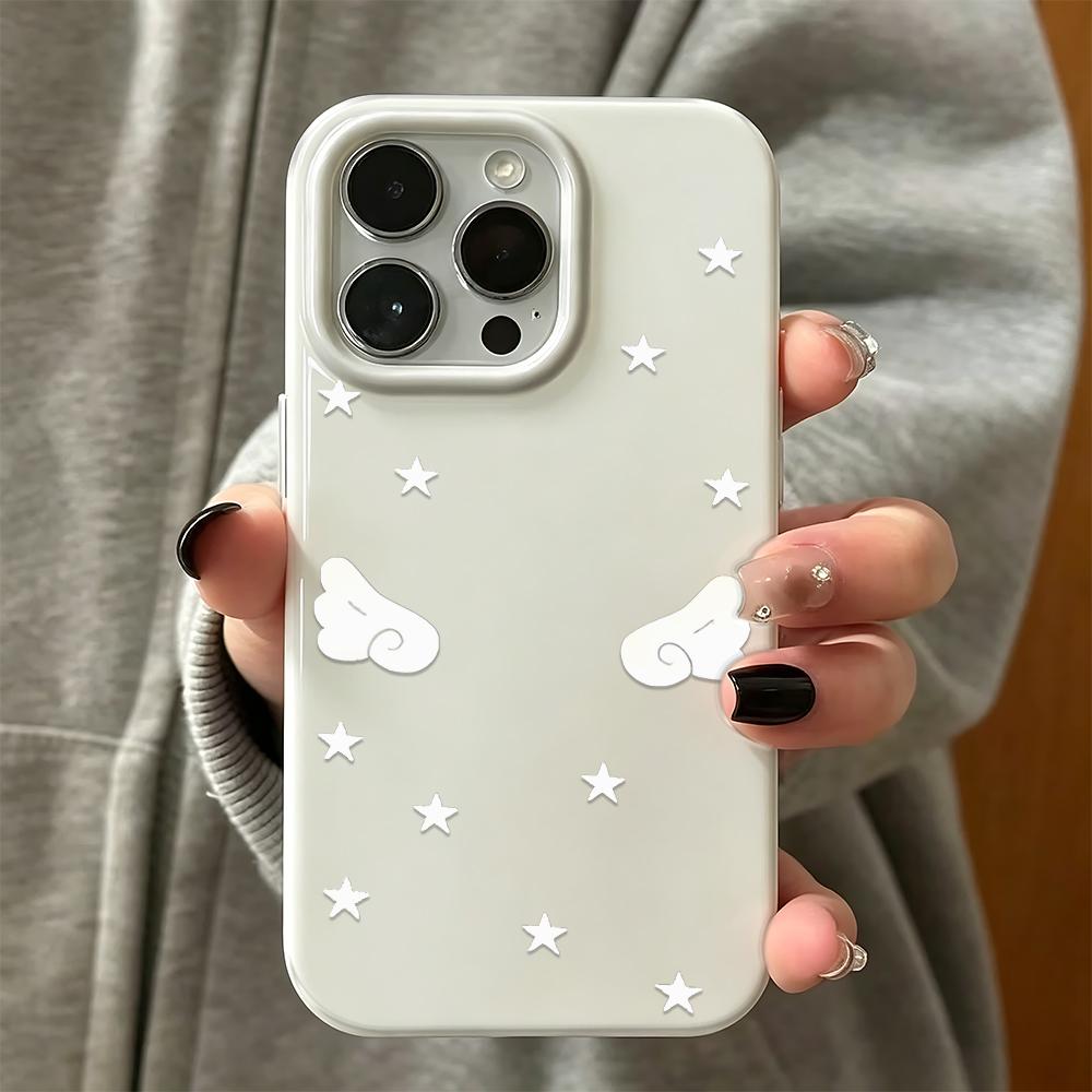Little Angel Wings Phone Case For Iphone 11 12 13 14 Plus 15 16 17 Pro Max 17Air Phone Cover Non-Yellowing Coque Funda
