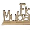 Creative Eid Mubarak Decoration, Islamic Muslim Ramadan Ornament Art Crafts Wooden Slice DIY for