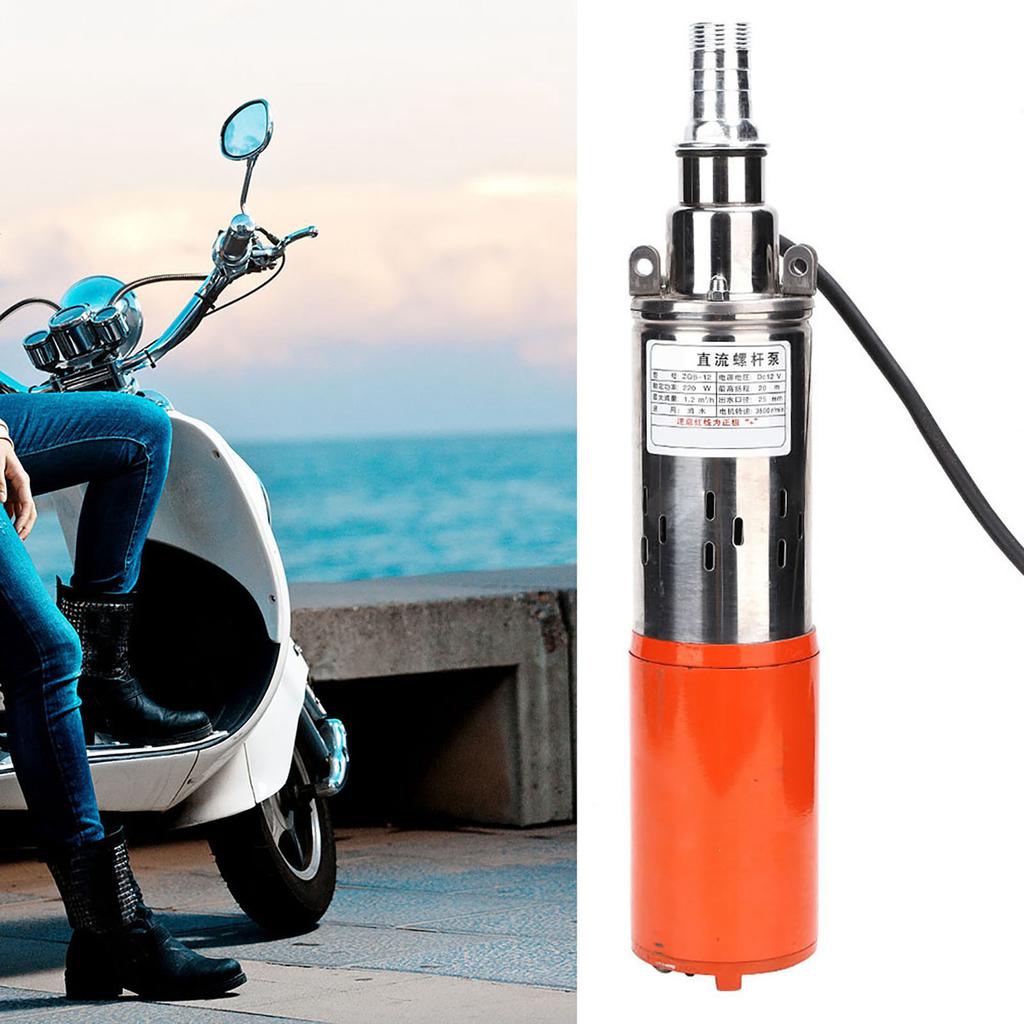 1"" 12V1.2m30m DC Screw Pump High Lift Stainless Cast Steel Submersible Water Pump