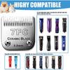 Dog Grooming Replacement Blades Compatible with Andis Dog Clipper, Dog Clipper Blades Compatible with Oster A5,Wahl KM-10 Series Dog Clipper,7FC