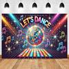 70s, 80s and 90s Disco Dance Party Decorations, Retro Club Backdrop, Neon Ball, Stage Banner, Party Accessories4343