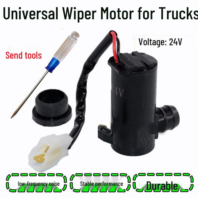

Universal 24V Windshield Washer Motor with Large Hole for Cars and Trucks