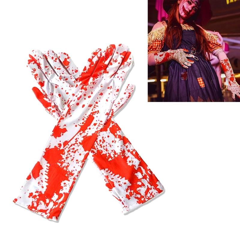 Sturdy Polyester Halloweens Prop Set Including Gloves Socks Apron for Horror Theme Parties