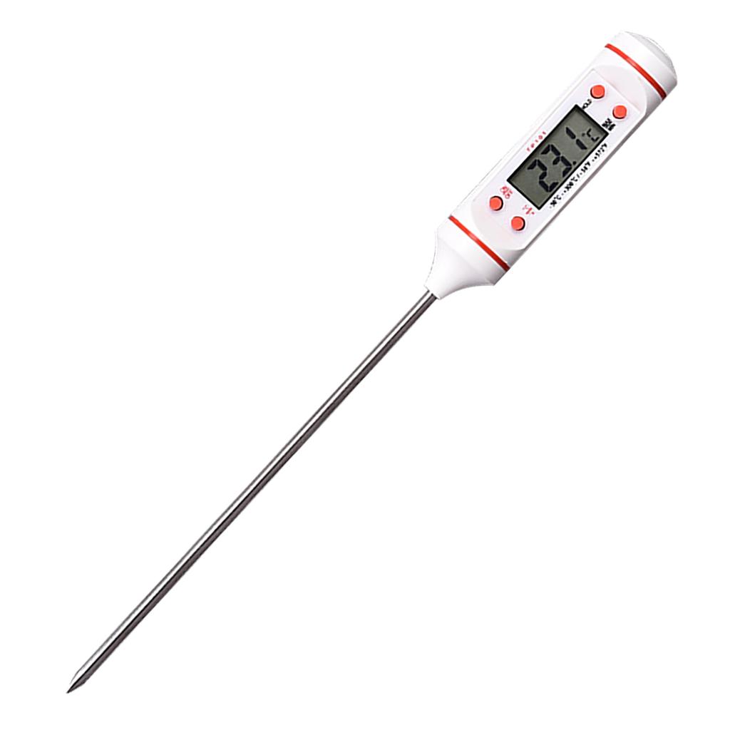 TP 101 Food Thermometer Kitchen Grill Probe Thermometer Milk Water Electronic Thermometer White
