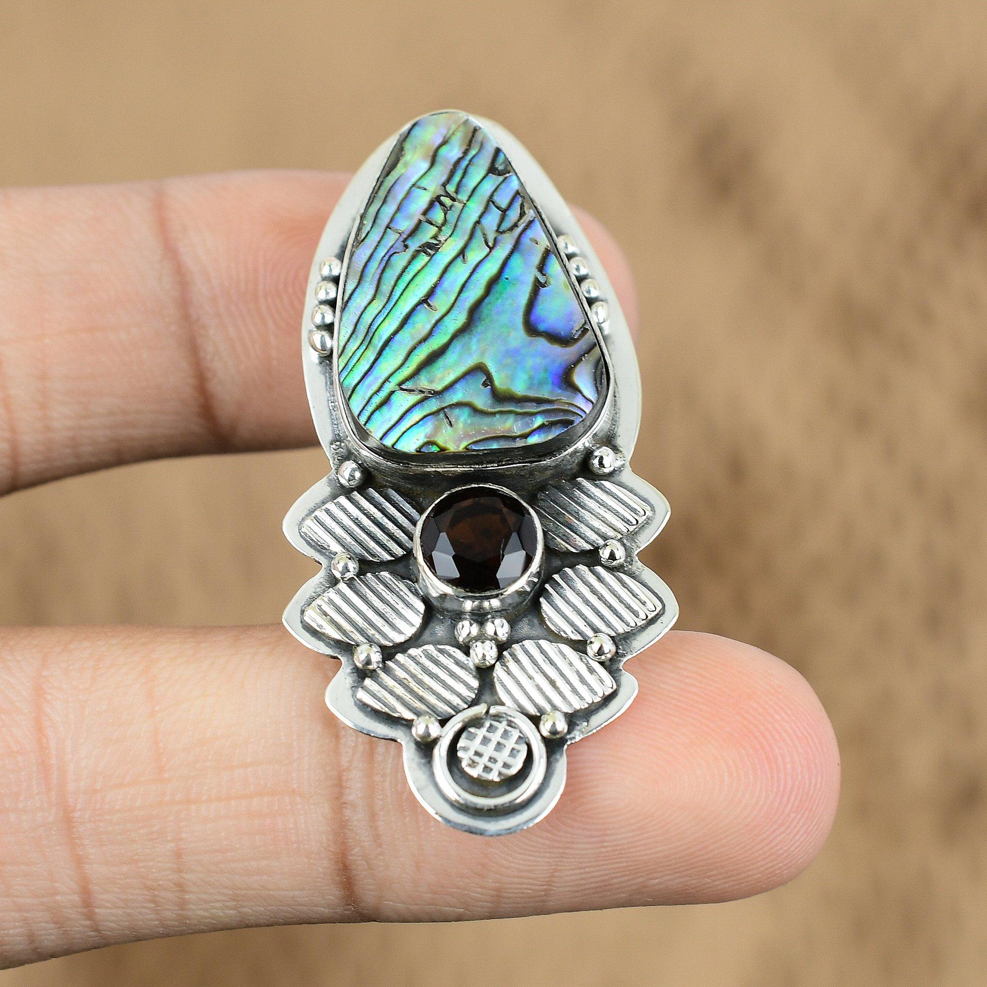 

Gift For Women Pendant 925 Sterling Silver Natural Abalone Shell Gemstone