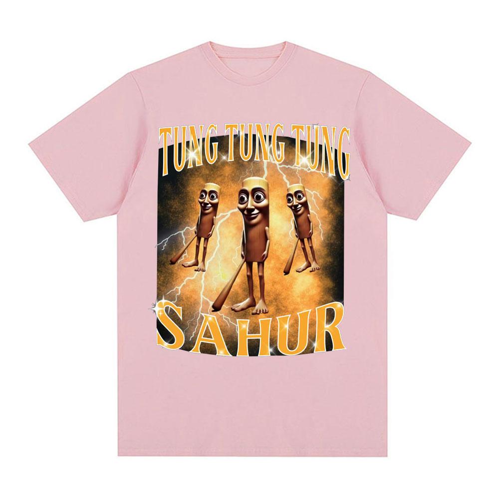 Funny Tung Tung Tung Sahur Tshirt Italian Brainrot Baseball Bat Meme T Shirts Unisex Women Summer Casual High Quality T Shirt Tops