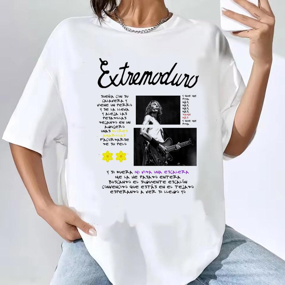 Extremoduro top tees Women anime hip hop Pastel 80s Graphic kawaii t shirt University aesthetic Pastel Colorful Grunge S
