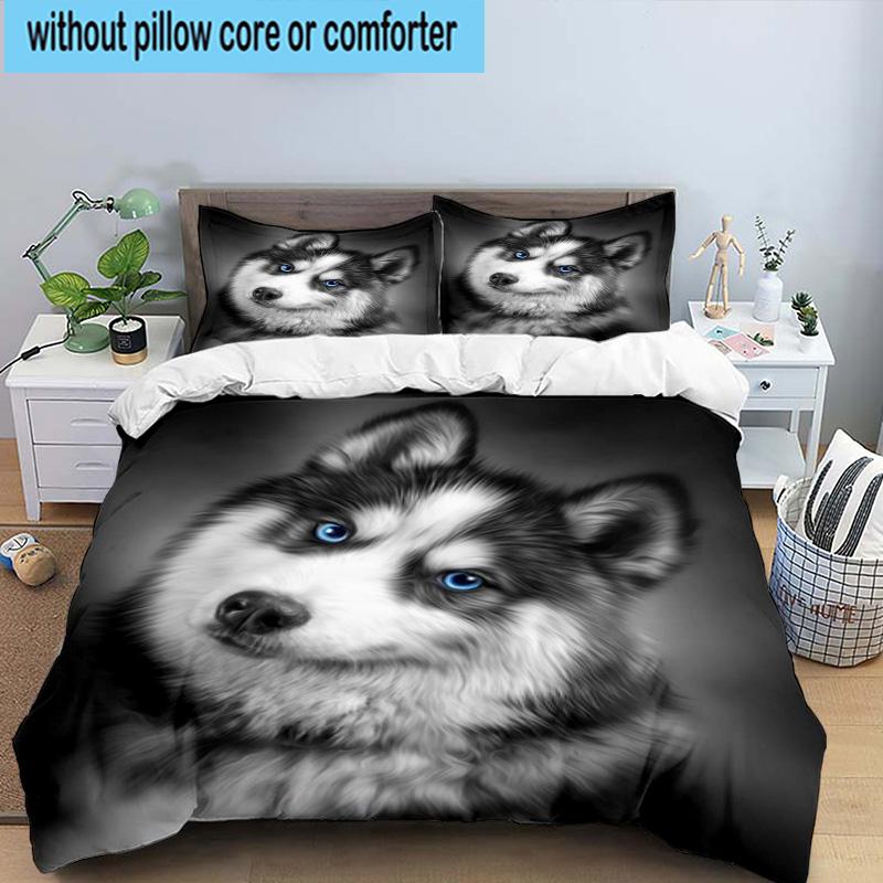 Butterflies And Bulldog Garden 3pcs Bedding,Including 1pc Duvet Cover And 2pcs Pillowcases Perfect for Christmas,Ideal for Bedroom, Dormitory