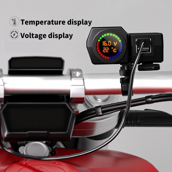 5V/3.4A Întrerupător cu o singură cheie Încărcător telefon pentru motociclete Dual USB Încărcător multifuncțional practic pentru telefon pentru motociclete
