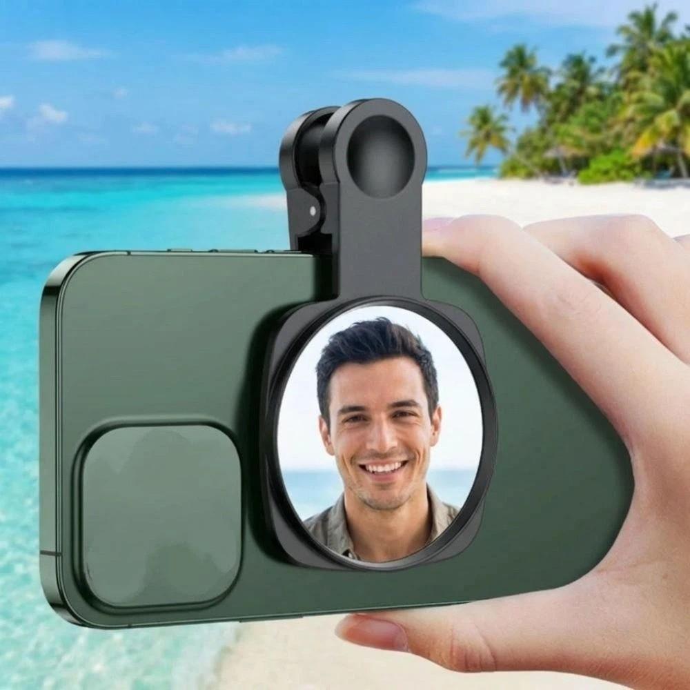 Clip-on Selfie Reflector Mirrors HD Lens Anti Peeping Mirror Travel Reflective Mirror Office Desk