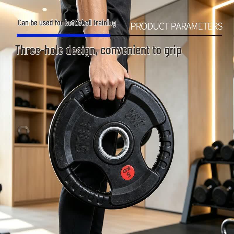 Hansheng Olympic Rubber-Coated Barbell Plates & Sets