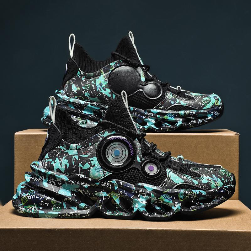 Men s Athletic Shoes Breathable Running Shoes Stylish Basketball Shoes Shock-absorbing Soles 39