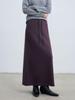 Rongtai Women's Autumn/Winter Wool Blend Drawstring Half Skirt with Back Slit