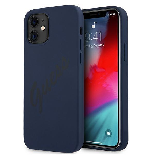 Guess Guhcp12Slsvsbl Iphone 12 Mini5,4 Niebieski/Blue Hardcase Script Vintage