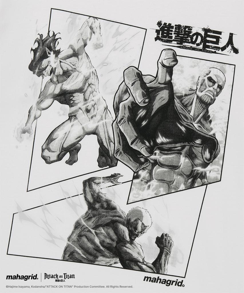 MAHAGRID [Attack On Titan] Aot Poster Tee White(Mg2Gmmt503T)