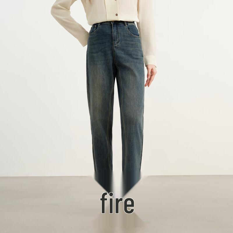 

Elva Island Women s High-Rise Straight Denim Jeans M