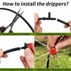 50PCS Irrigation Drippers Sprinklers Adjustable Water Dropper Head Sprinkler Flow Head Garden Watering Irrigation System