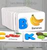 Wooden Montessori Fruits & Vegetables Alphabet Puzzle Cards for Early Childhood Education