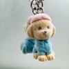 Cartoon Puppy Dog Charm Keychains Sweet Cute Pendant Car Keyring Backpack Decoration Fashion Jewelry for Women Girls