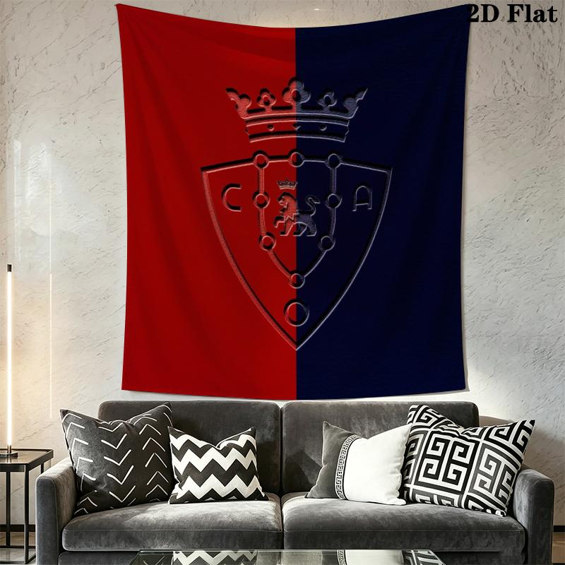 CA Osasuna Wall Tapestry Aesthetic Wall Hanging Printed Fabric Blanket Decorative Tapestries for Bedroom Living Room Home Decor