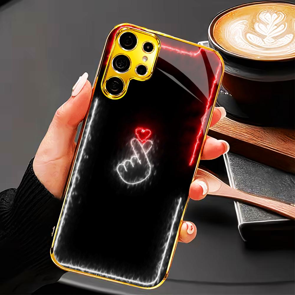 Love You Faddish Cellphone New Bestseller Model PhoneCase Glass PhoneCase for Samsung Galaxy S26 S25 S24 S23 S22 FE,Ultra,Plus