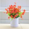 2pcs Artificial Flowers Plastic Fake Bouquets Dining Table Indoor Desktop Ornaments Home Decor Wedding Party Table Centerpiece