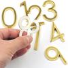 Pack of 20, Self Adhesive Golden Waterproof Mailbox Numbers 0-9, lyfLux Door Address Number Stickers For Apartments, Hotel, Offices, Decoration
