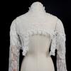 Gothic Floral Lace Shrug Long Flared Bell Sleeve Open Front Cropped Bolero Cardigan For Lolita Wedding Cosplay Photoshoot