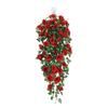 Decorazione con Rampicante di Rose da Appendere a Parete per Interni - Cesto di Fiori Artificiali per Soggiorno