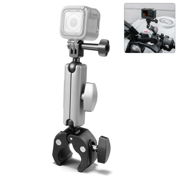 

PULUZ Motorcycle Crab Pliers Clip Arm Mount with Mount Adapter & Long Screw (Black) чёрный