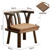Handgefertigter Tatami-Stuhl aus Massivholz mit Rückenlehne, niedriger japanischer Stil, Balkon-Lounge-Sitz, Erkerfenster-Möbel für Zuhause