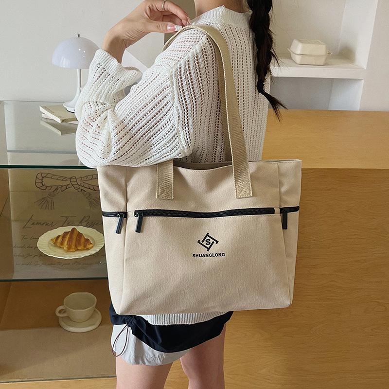 Borsa a Tote da Studente di Grande Capacità, Aspetto di Alta Qualità, Livello Estetico, per Mamma e Papà, con Singolo Tracolla