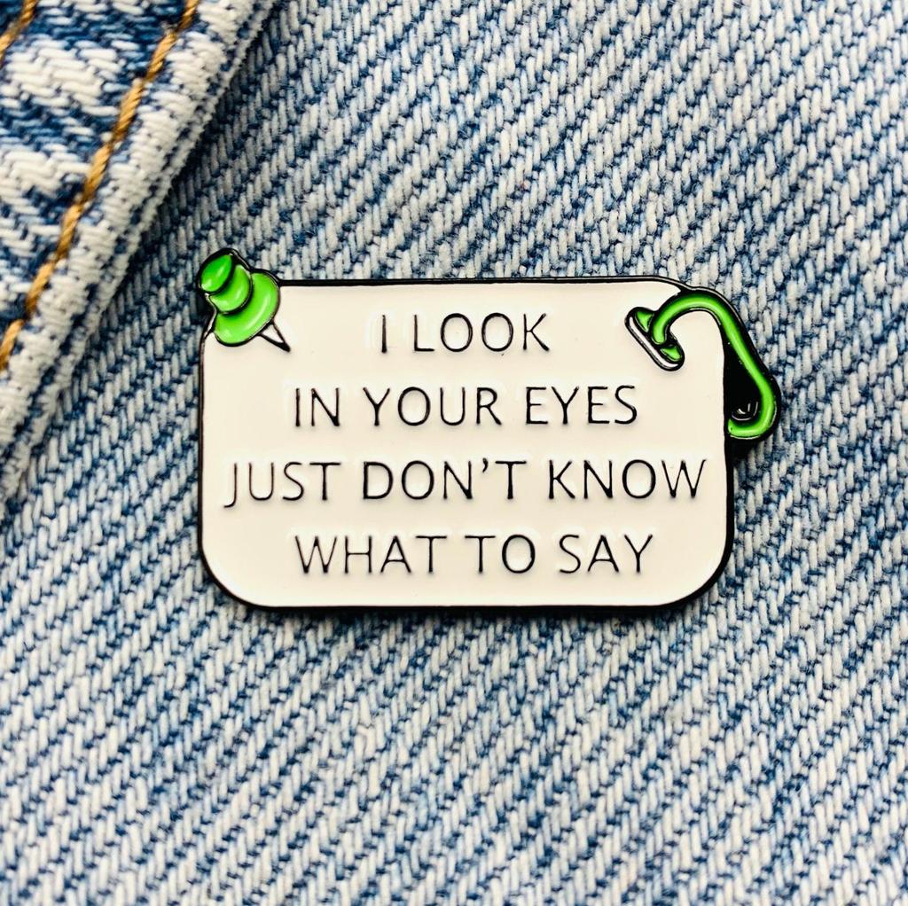 New Enamel Pin with Saying Romantic Love Metal Pin Gift Birthday 1 Piece