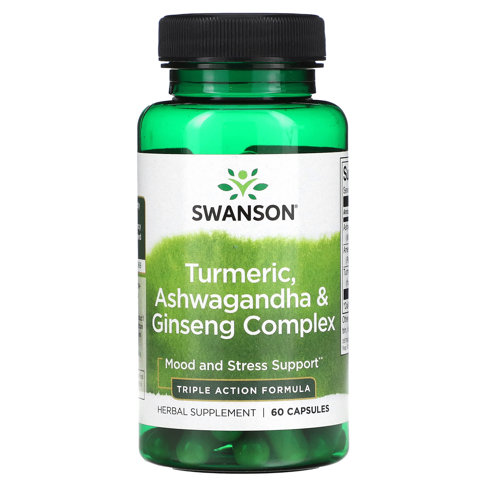 

Turmeric, Ashwagandha and Ginseng Complex, 60 Capsules