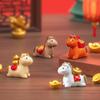 1/4pcs 2026 Horse Year Miniature Ornaments Zodiac Cartoon Lucky Pony DIY Car Decoration Spring Festival Office Desktop Decor Orn