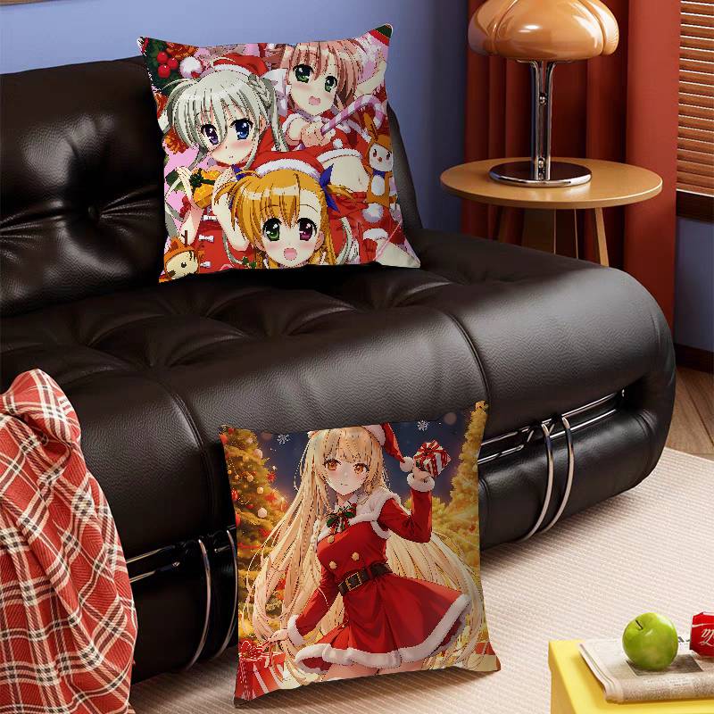 Anime Christmas Girl Pillow Case Removable Washable Cushion Cover – All-Season Soft Linen