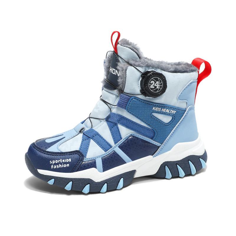 Children's Soft Sole Non-Slip Sneakers - Autumn/Winter 2025, Velvet-Lined, Thickened Warm Cotton, Casual Sports Shoes for Medium & Large Kids