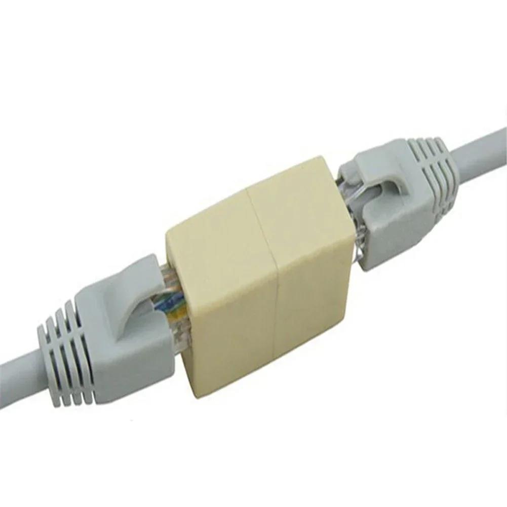 Network Ethernet Dual Straight Head Lan Cable Joiner Coupler RJ45 CAT 5 5E 6 6a Extender Plug Network Cable Connector