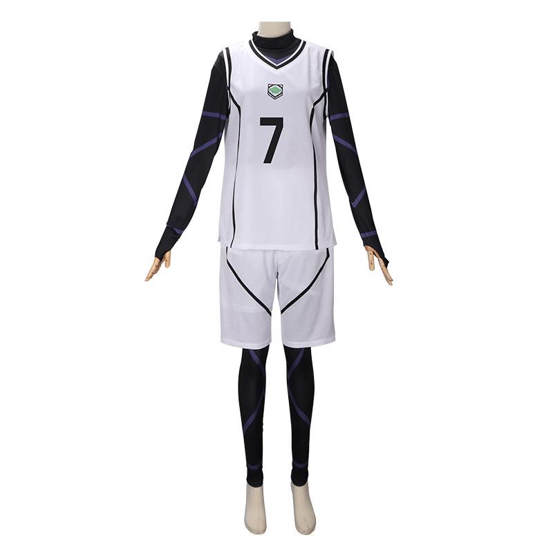Blue Lock Anime Cosplay Jersey: Kiyoshi Ichi, Meguru Bachira, Hyoma Chigiri, Rensuke Kunigami