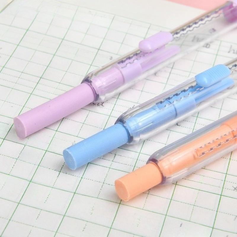 1pc Cartoon Creative Design Push-pull Eraser, Student Correction Tools School Drawing Writing Erase Supplies Party Gifts, Clean Wipe No Trace, Quick